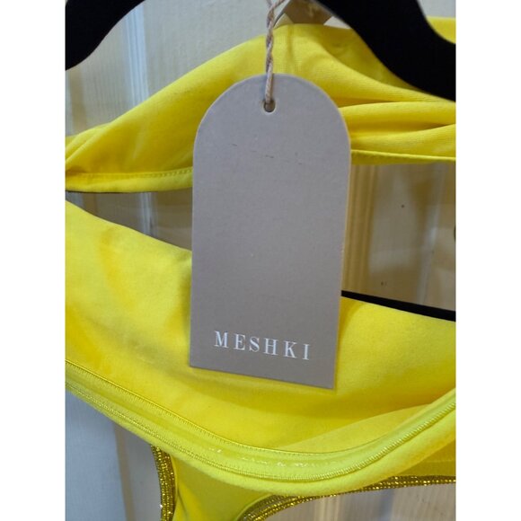NWT Meshki Yellow Cut Out Dress - Picture 9 of 11